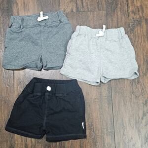 Gerber Boys Shorts Bundle of 3 Size 2T Gray Black